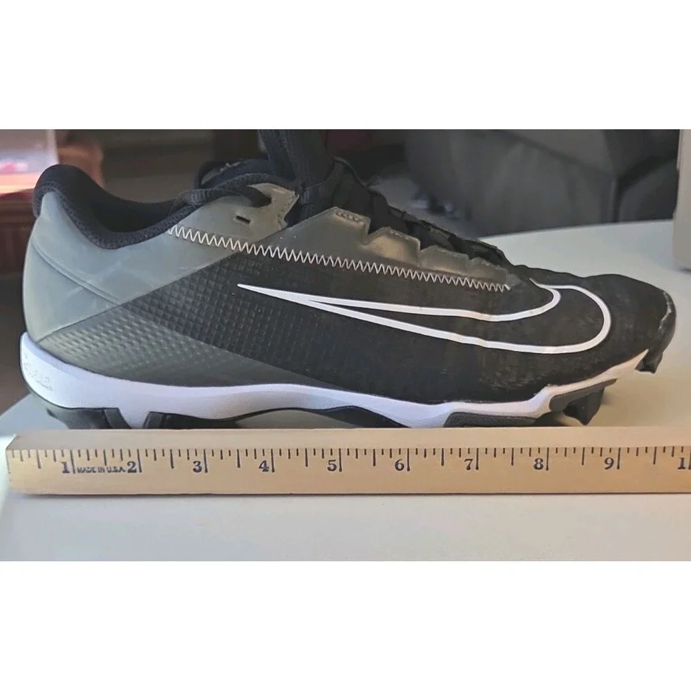 Nike Vapor Edge Shark 2 Mens Size 8 Black/White-Iron Grey Outdoor Football Cleat